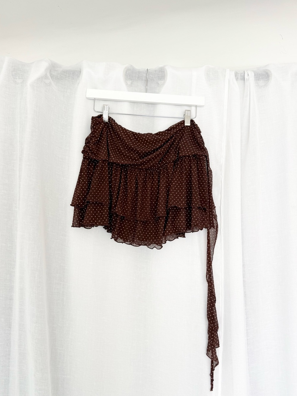 y2k chocolate polka dot micro skort ✧